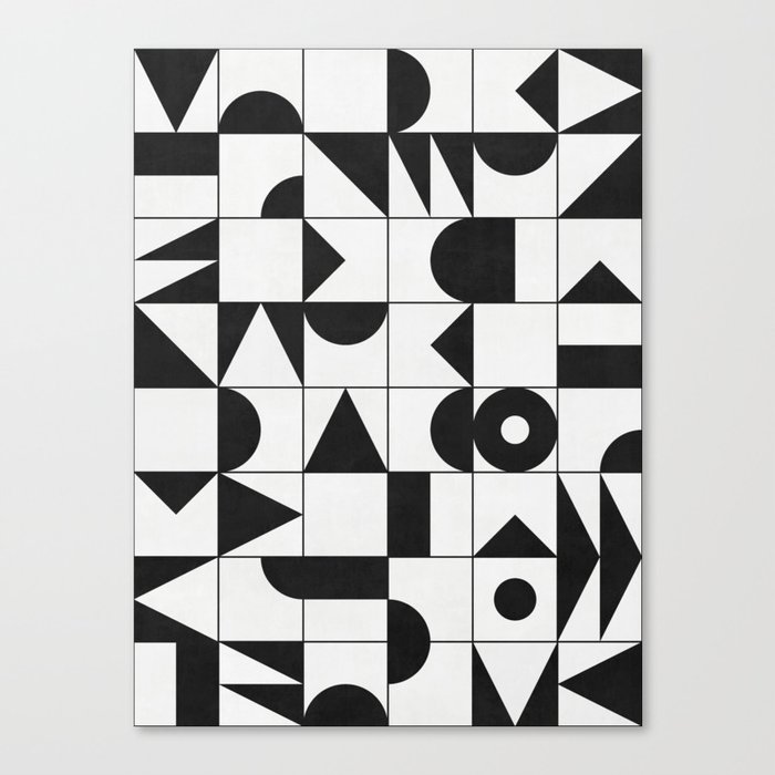 My Favorite Geometric Patterns No.10 - White Canvas Print