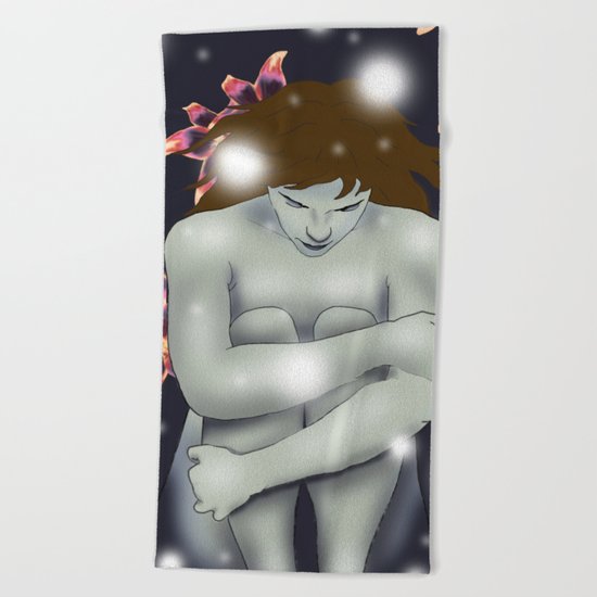 Winter and Spring Beach Towel