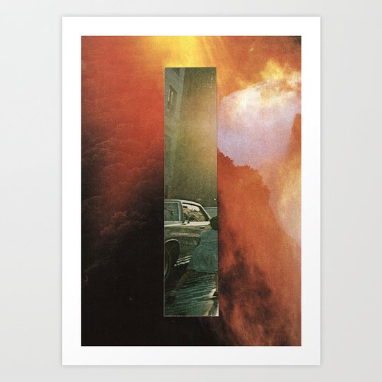 girl at sunset Art Print