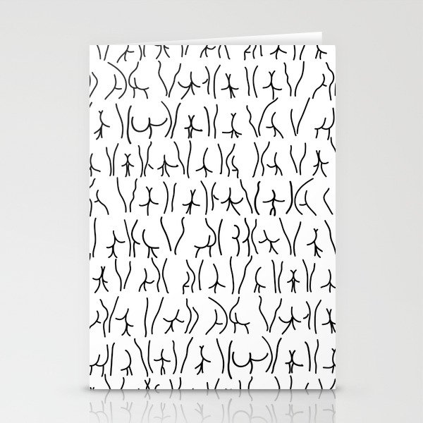 BUTTS Butts butts Black White Stationery Cards