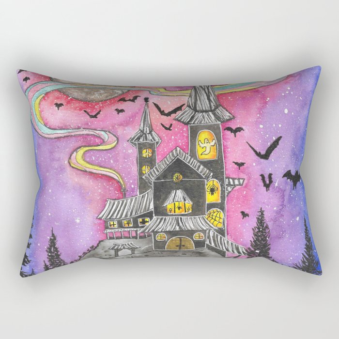 Haunted House Rectangular Pillow