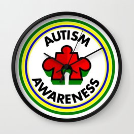Autism Awareness Wall Clock | Autism, Awareness, Colorful, Health, 3D, Autistic, Puzzle, Graphicdesign, Wellbeing, Jugsaw 