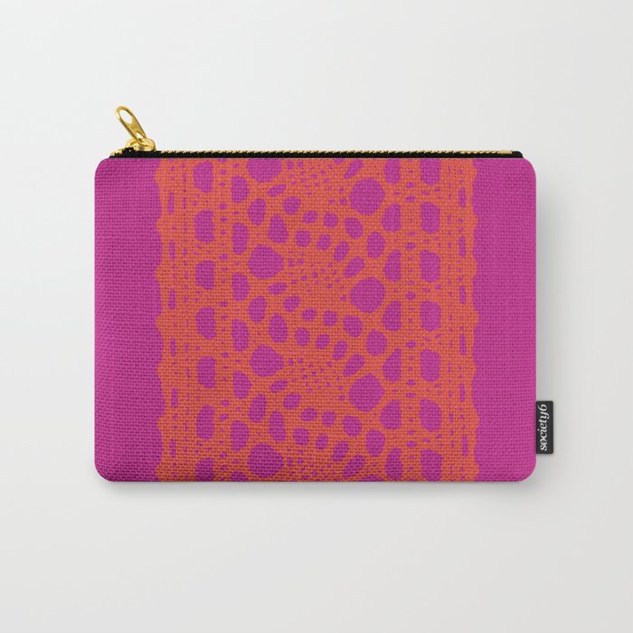 Lace in orange and pink Carry-All Pouch