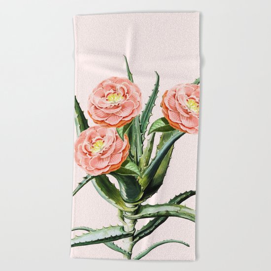 Blush Cactus || #society6 #decor #buyart Beach Towel