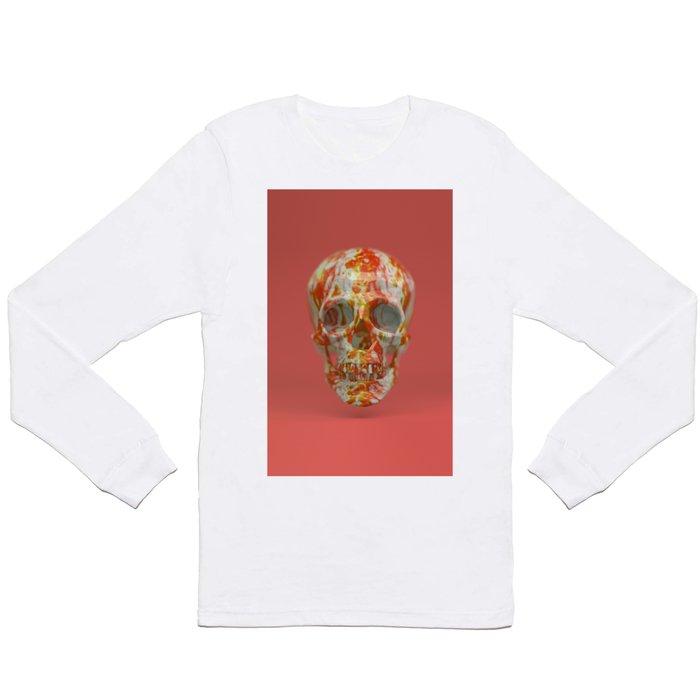 Red Candy Skull Long Sleeve T Shirt