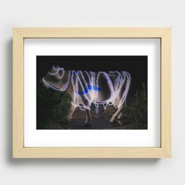 Light Up Cow Recessed Framed Print