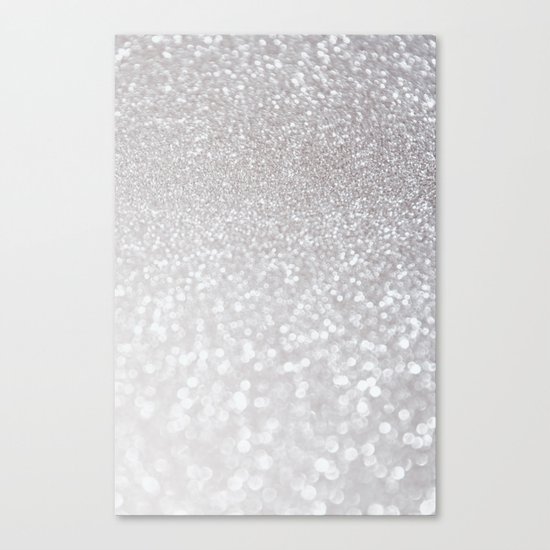 Silver ice - glitter effect- Luxury design Canvas Print