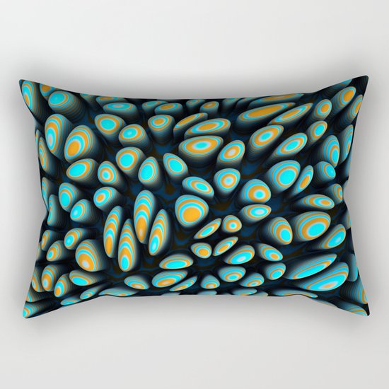 Blue Bloobly Rectangular Pillow