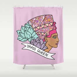 Yas Queen Eyptian Broad City Print Shower Curtain