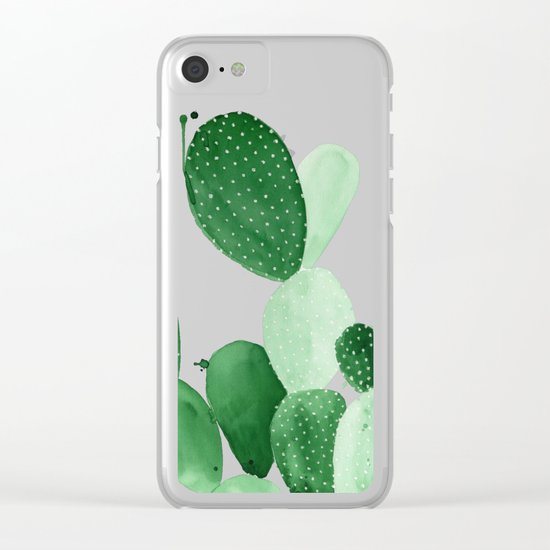 Green Paddle Cactus II Clear iPhone Case
