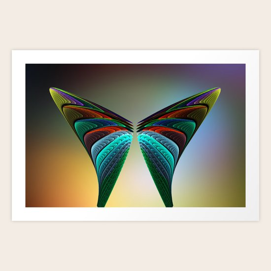 Fractal Butterfly Art Print