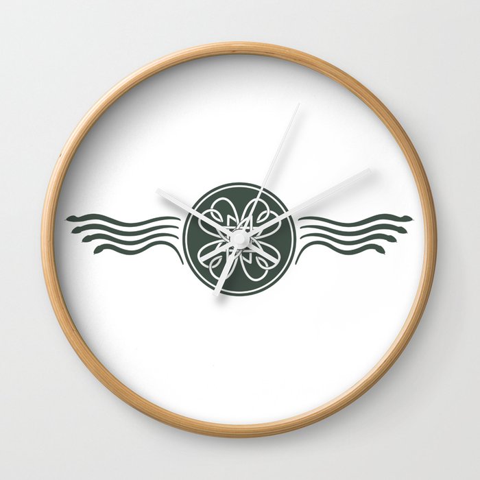 St. Patricks Badge–Dark Green Wall Clock
