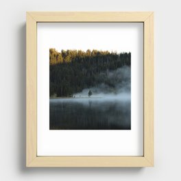 Tree in Mist Recessed Framed Print