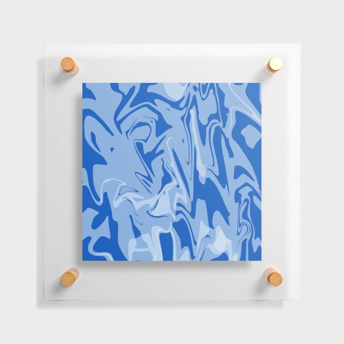 Luxury Blue Liquid Marble Abstract Floating Acrylic Print