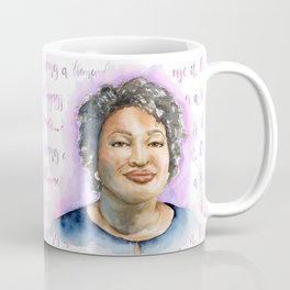 Stacey Abrams Watercolor Coffee Mug