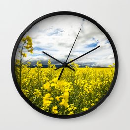 Fields of yellow - Floral Photography #Society6 Wall Clock