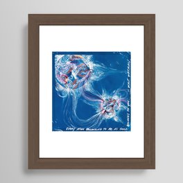 "Every atom belonging to me as good belongs to you." | Art by Lia Halloran for The Universe in Verse Framed Art Print
