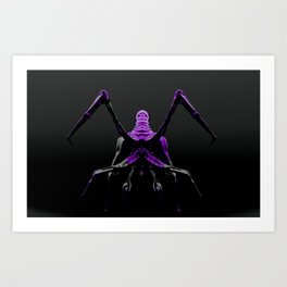 extraterrestrial creature - purple drip Art Print