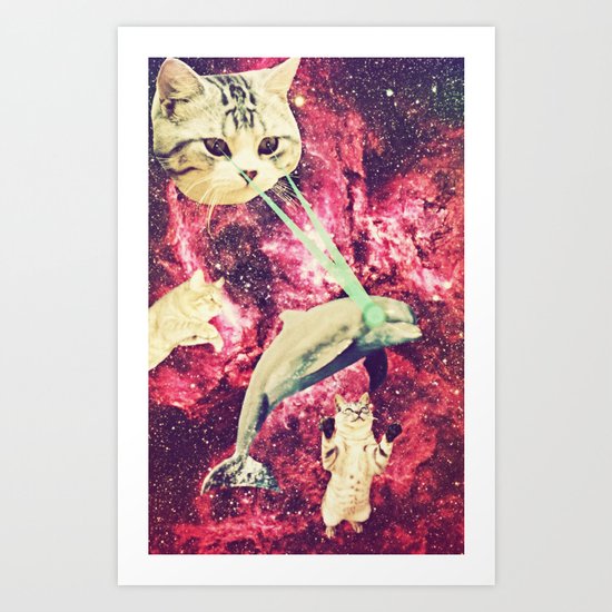 Galactic Cats Saga 2 Art Print