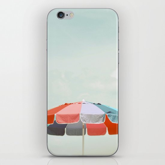 beach umbrella iPhone Skin