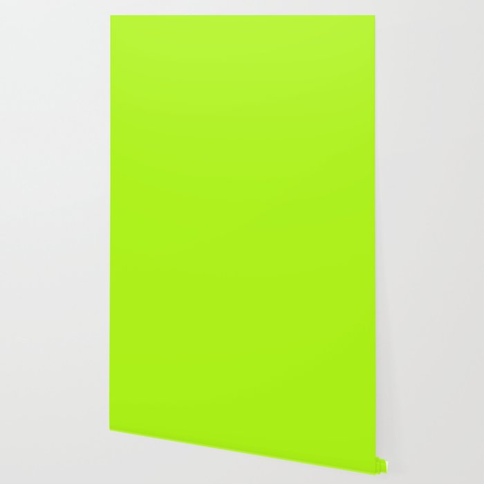 Solid Bright Green Yellow Neon Color Wallpaper By Podartist Society6