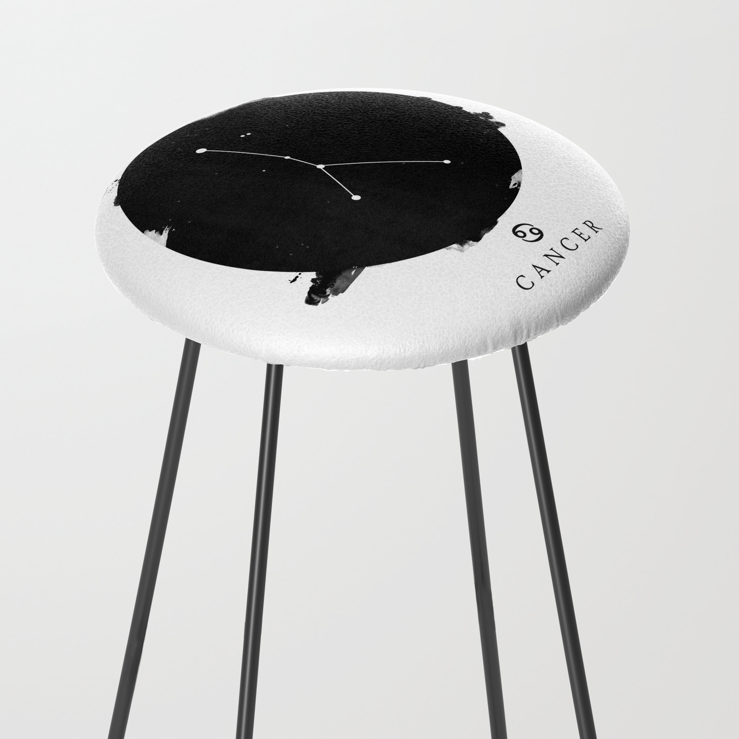 Cancer Black Stool - Stools Item