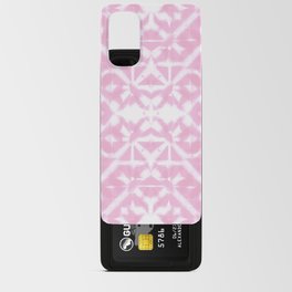 Pink and white diamond shibori tie-dye Android Card Case