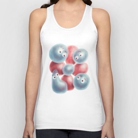 Cute Shiny Pearls And Flower Unisex Tank Top