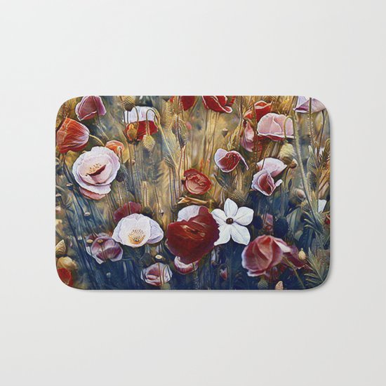 Poppies and Such Bath Mat