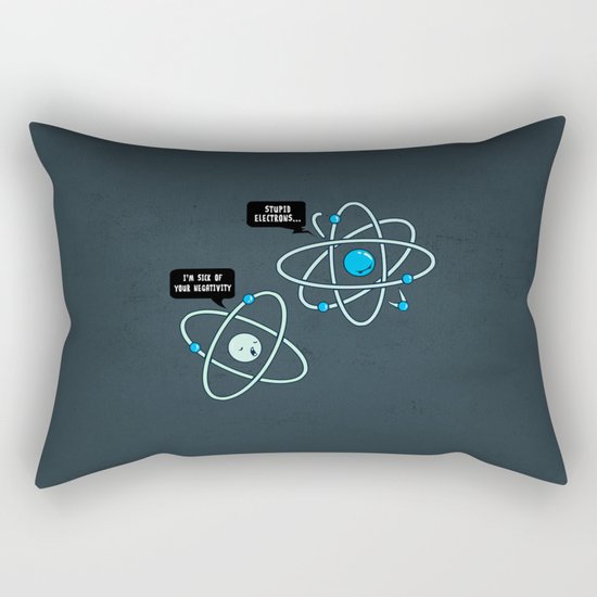 Negative Atom Rectangular Pillow