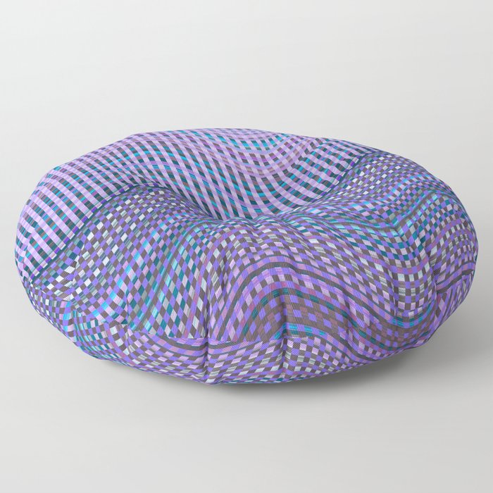 Purple Wavy Pattern  Floor Pillow