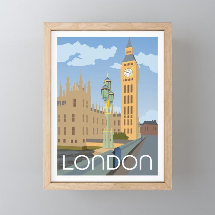 London England Framed Mini Art Print
