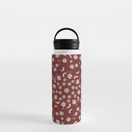 Red Floral Expression Water Bottle
