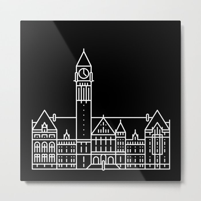 Toronto - Old City Hall - Black Metal Print