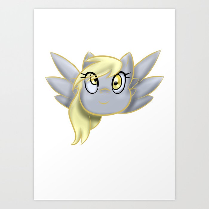 Derpy Hooves Face Art Print by Blue Heart Tattoo | Society6