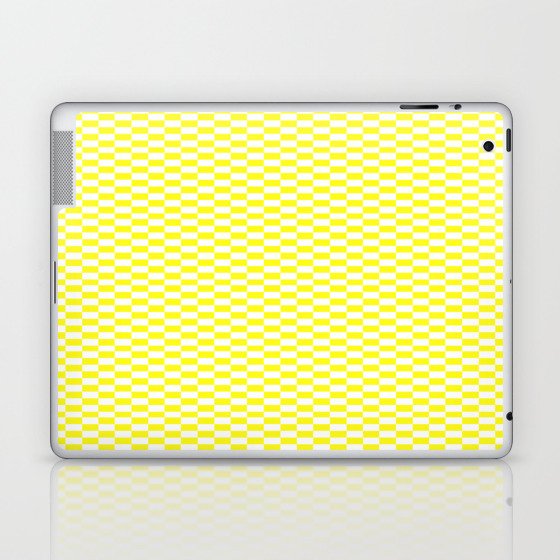 Retro Modern Japanese Tile Spring Yellow Laptop & iPad Skin