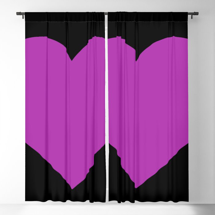 Heart (Purple & Black) Blackout Curtain