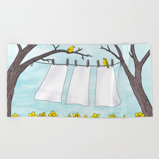 spring clean Beach Towel