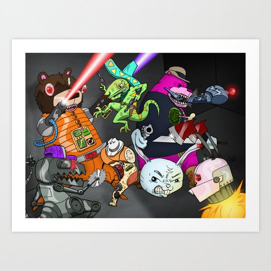 Kill the Robot Duplicates! Art Print