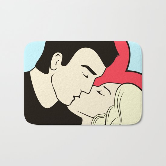 Never Just A Kiss // Sweet Naughty Valentine Bath Mat