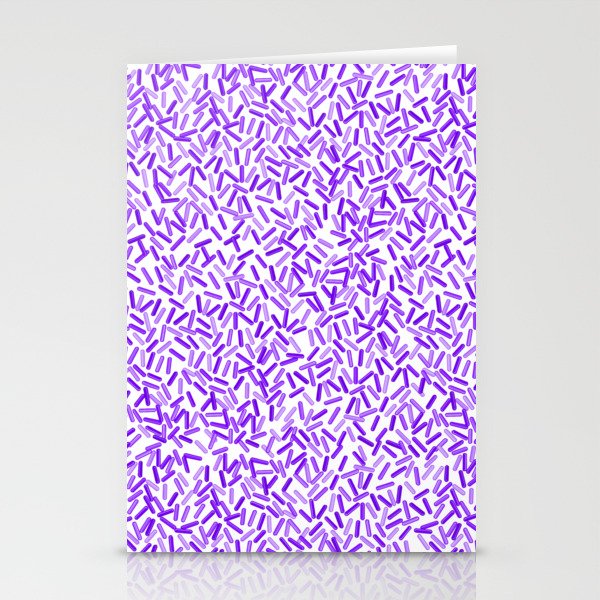 Pretty Purple Sprinkles Pattern Stationery Cards