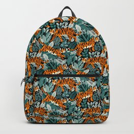Bengal Tiger Teal Jungle Backpack