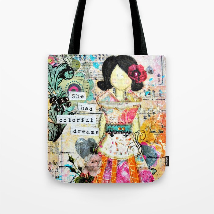 She had Colourful Dreams by Jolene Ejmont Tote Bag