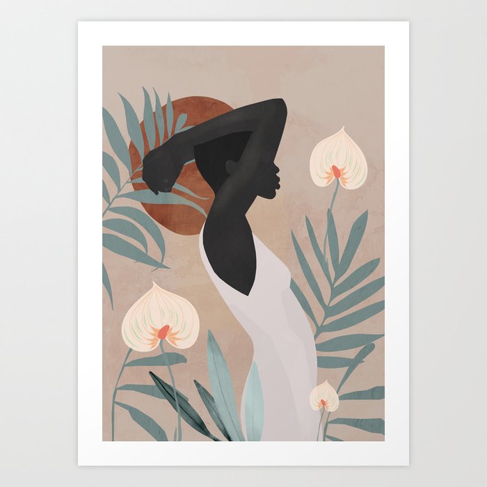 Tropical Girl 4 Art Print By Thindesign Society6