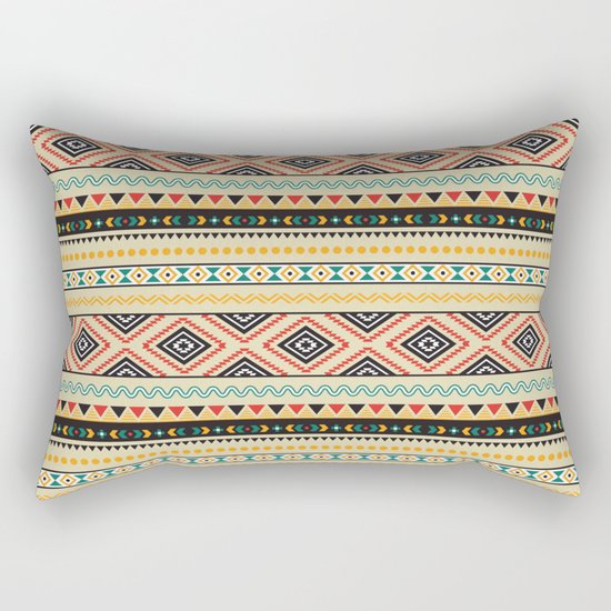 Tribal #3 * Ethno Ethnic Aztec Navajo Pattern Boho Chic Rectangular Pillow