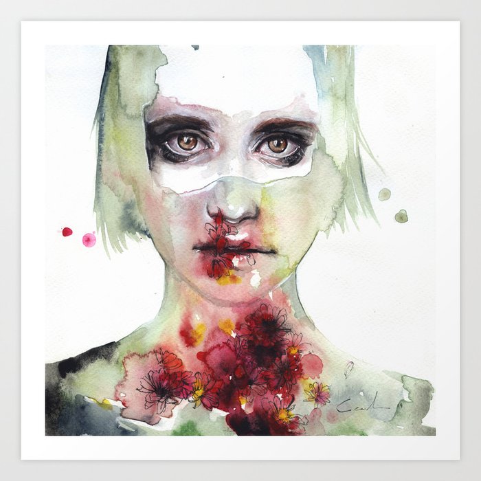 Discover the motif KEEPING INSIDE THIS WILD FLOWERING by Agnes Cecile as a print at TOPPOSTER