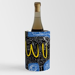 Black Llama Blue Street Art Graffiti Wine Chiller