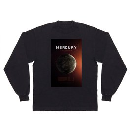 Mercury planet. Poster background illustration. Long Sleeve T-shirt