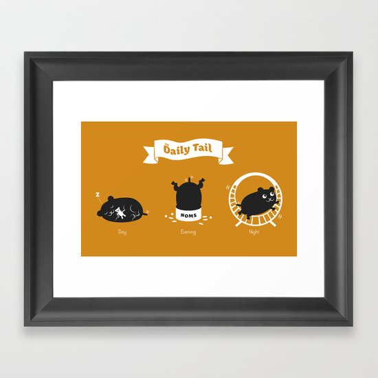 The Daily Tail Hamster Framed Art Print