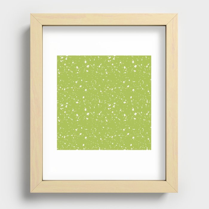 Light Green Terrazzo Seamless Pattern Recessed Framed Print